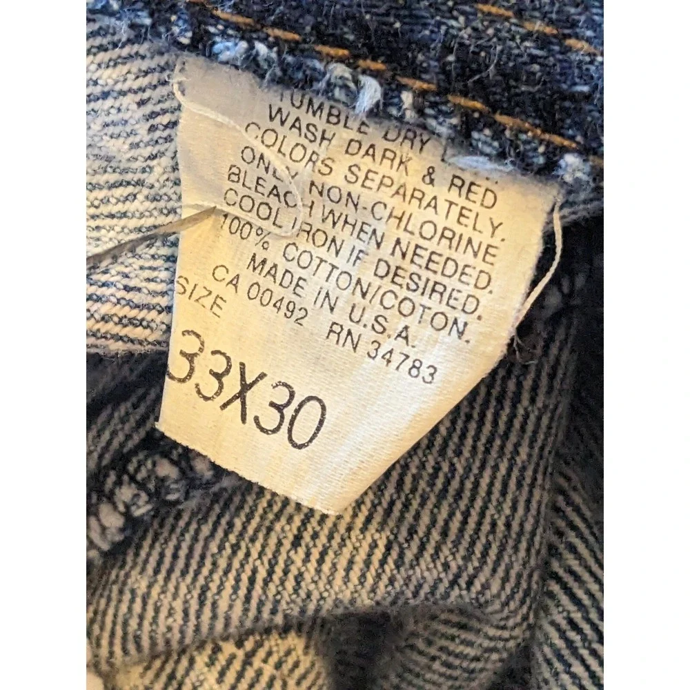 Vintage 1980 Lee Acid Wash Denim Jeans 33 x 30 Union Made Cotton USA